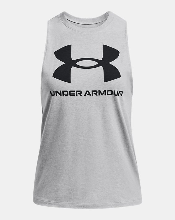เสื้อกล้าม UA Sportstyle Graphic สำหรับผู้หญิง in Gray image number 4
